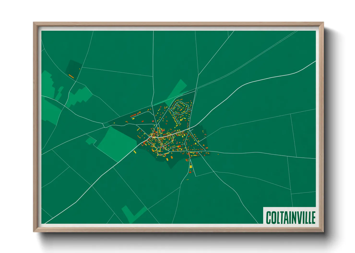 Une affiche de carte sur Coltainville