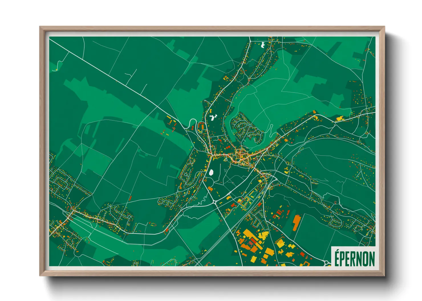 Une affiche de carte sur Épernon
