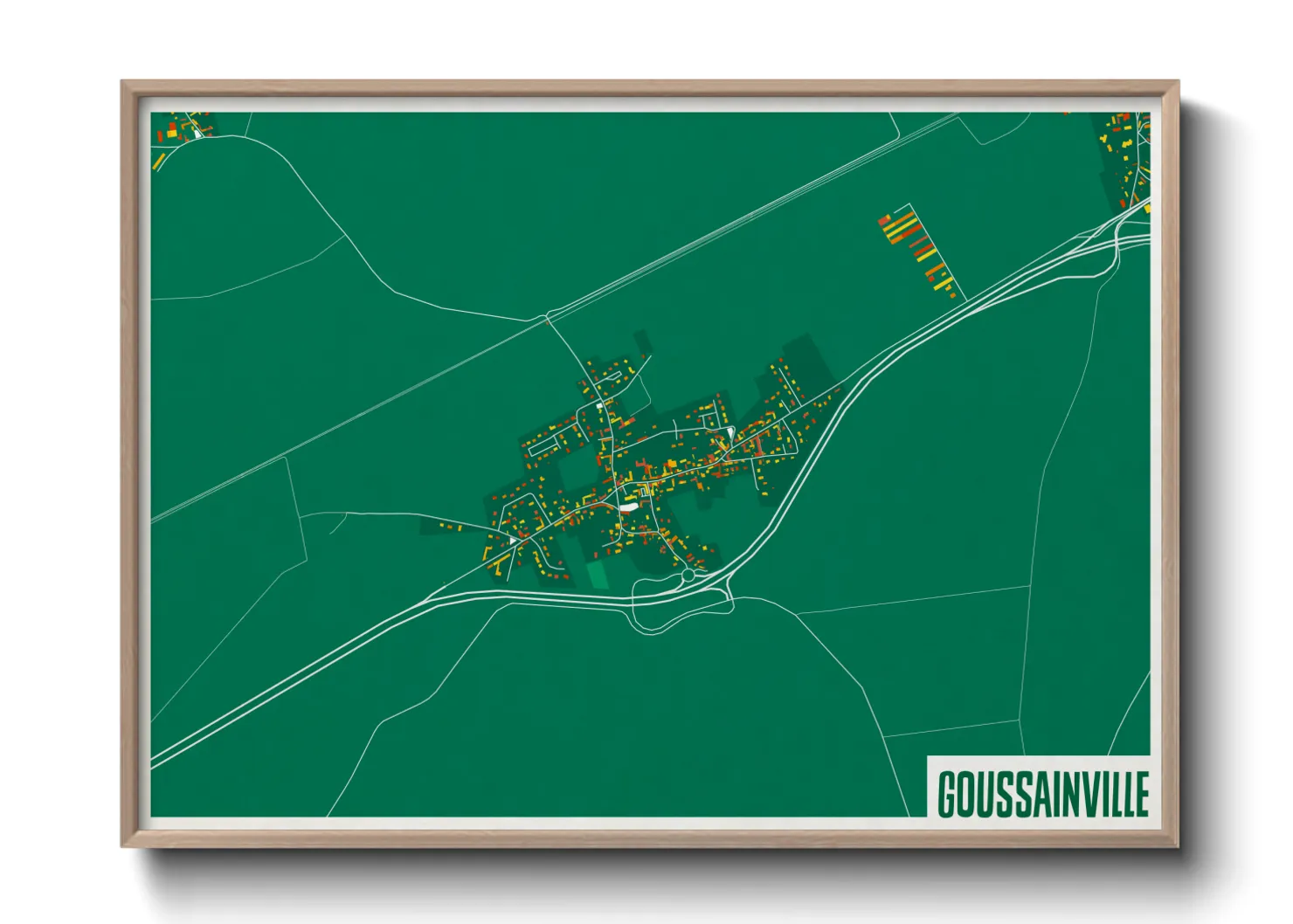Une affiche de carte sur Goussainville