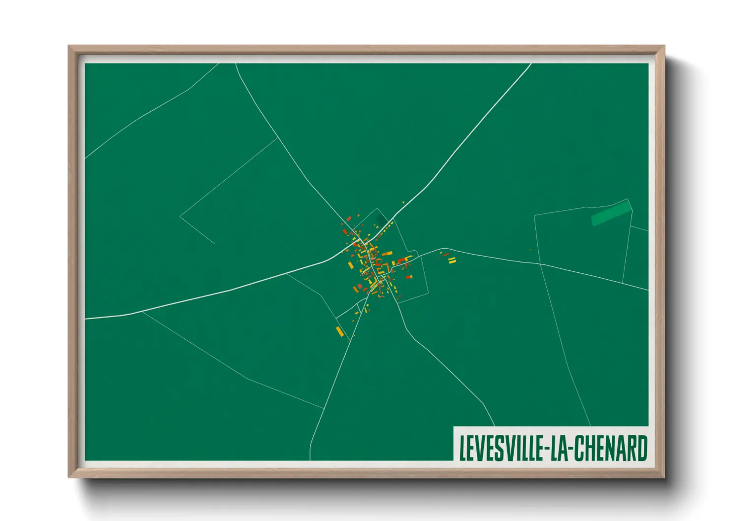 Une affiche de carte sur Levesville-la-Chenard