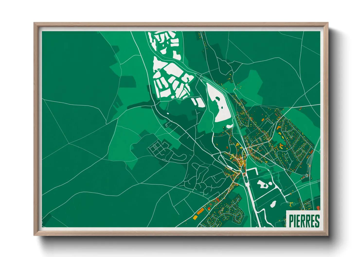 Une affiche de carte sur Pierres