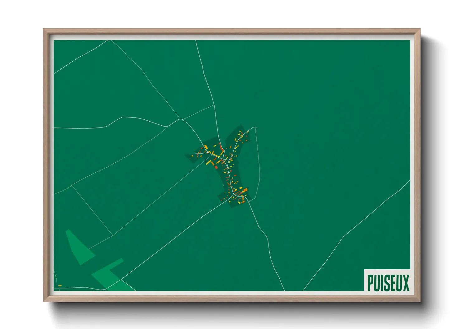 Une affiche de carte sur Puiseux