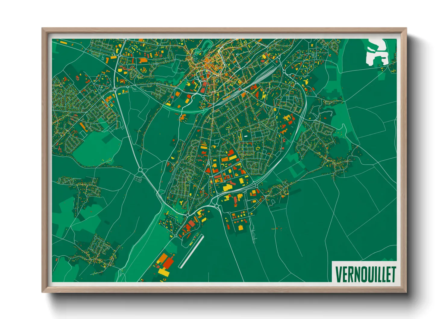 Une affiche de carte sur Vernouillet