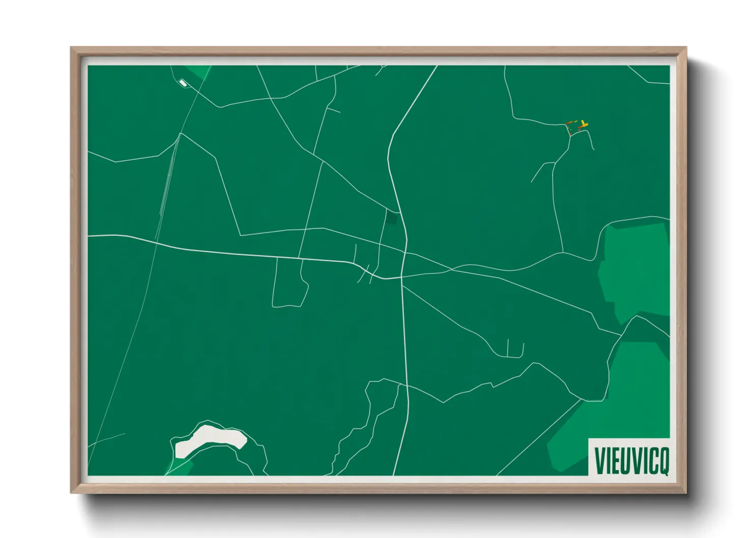 Une affiche de carte sur Vieuvicq