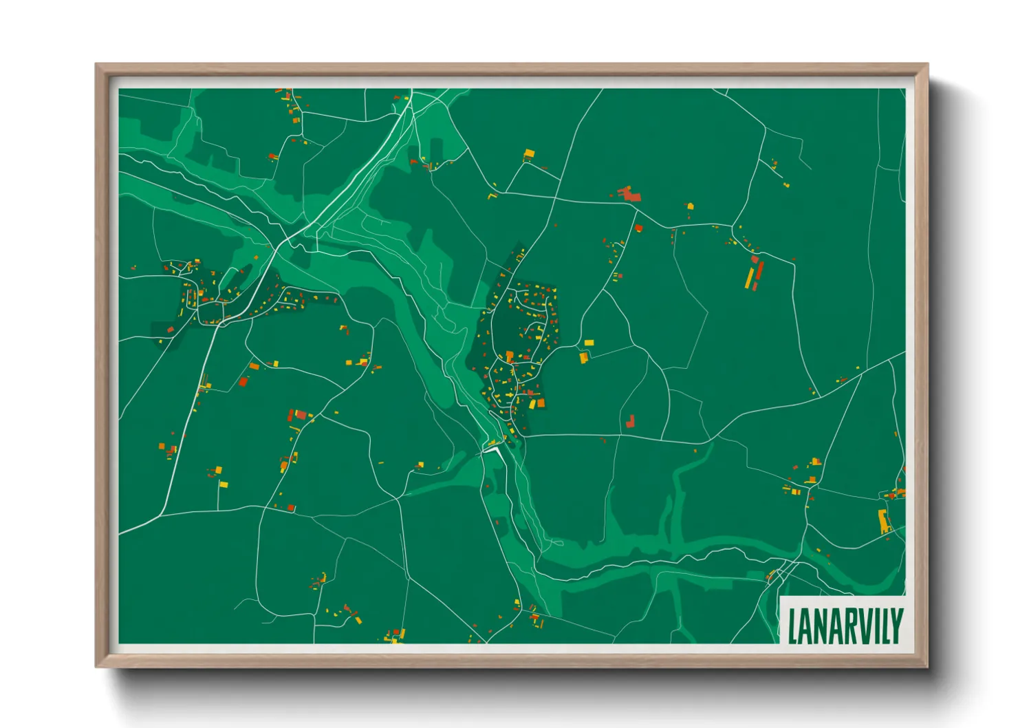 Une affiche de carte sur Lanarvily
