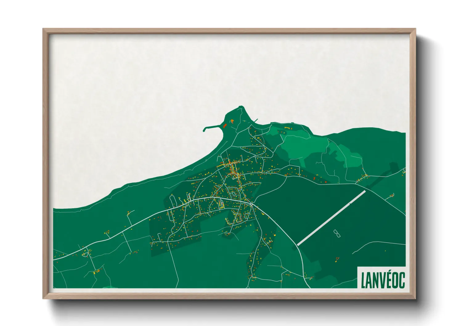 Une affiche de carte sur Lanvéoc