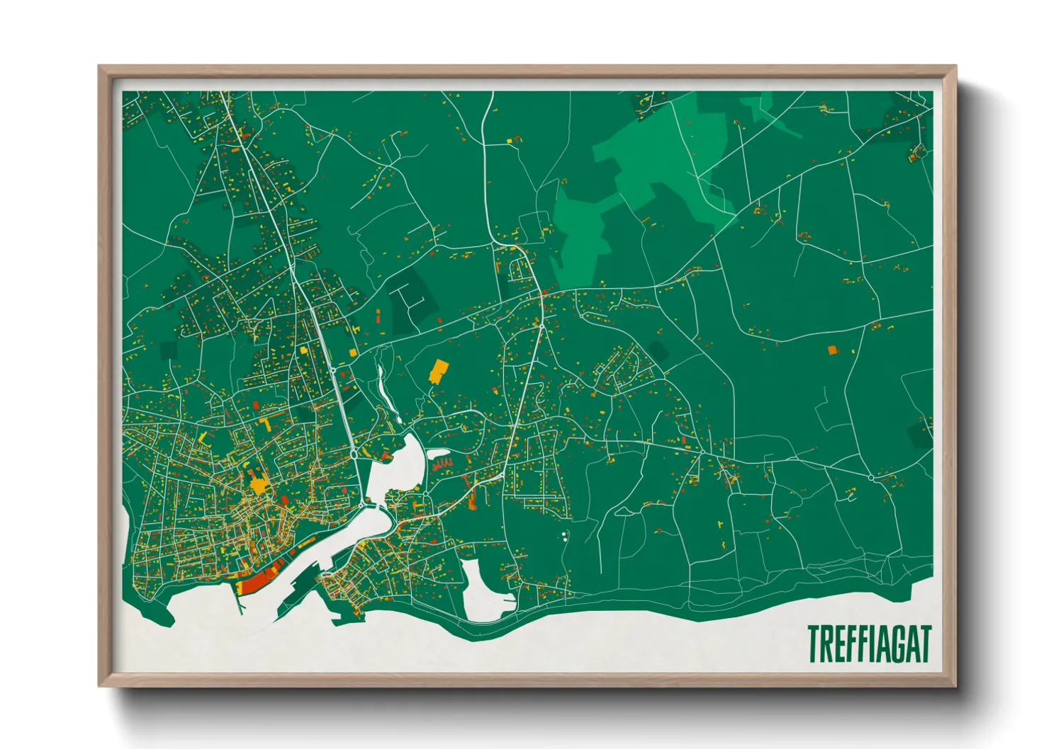 Une affiche de carte sur Treffiagat