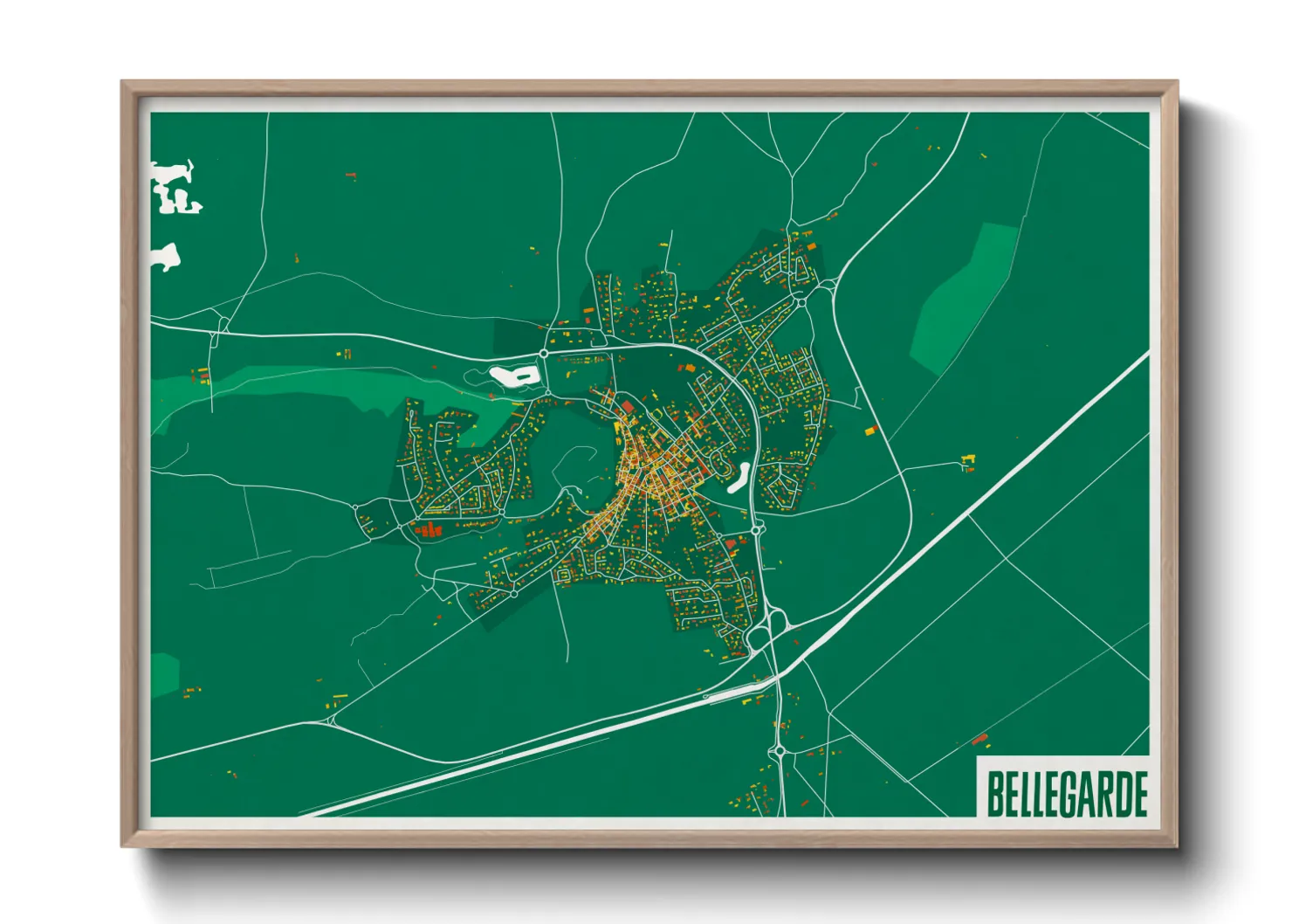 Une affiche de carte sur Bellegarde