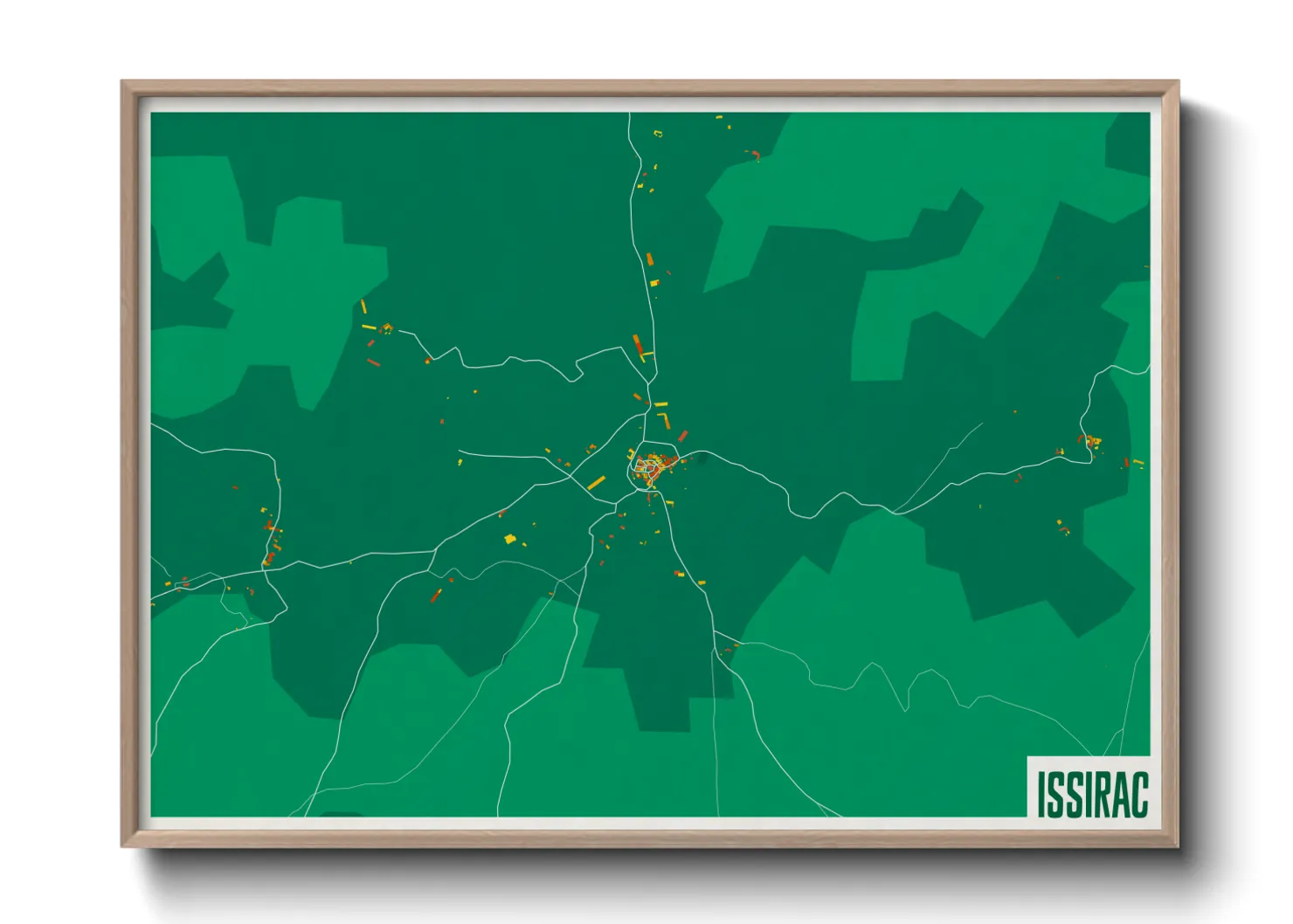 Une affiche de carte sur Issirac