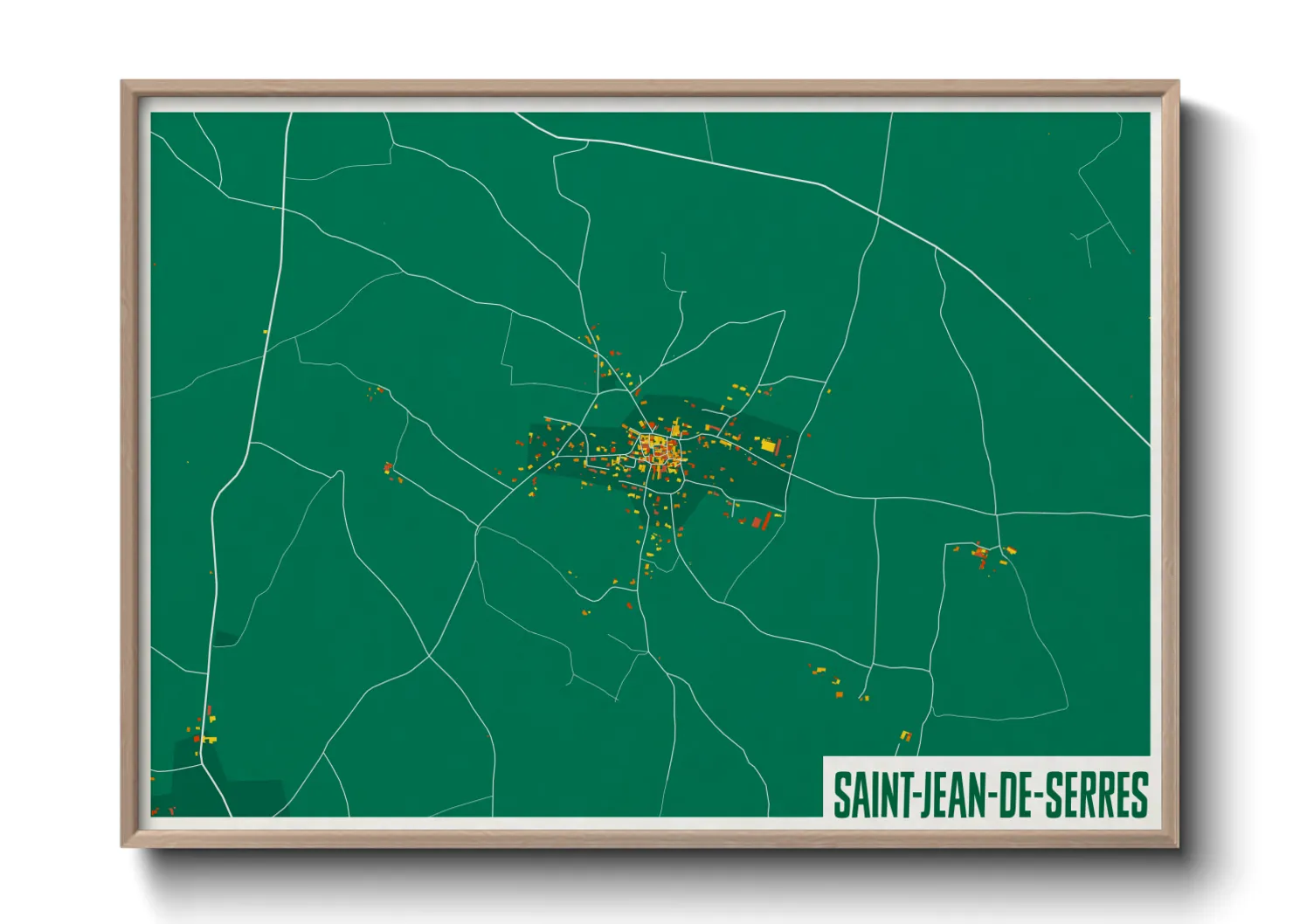 Une affiche de carte sur Saint-Jean-de-Serres