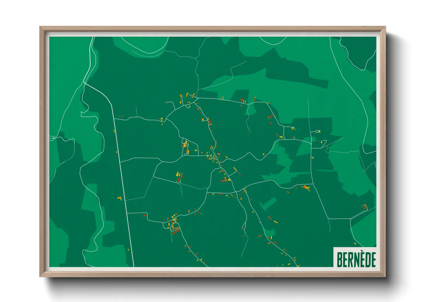 Une affiche de carte sur Bernède