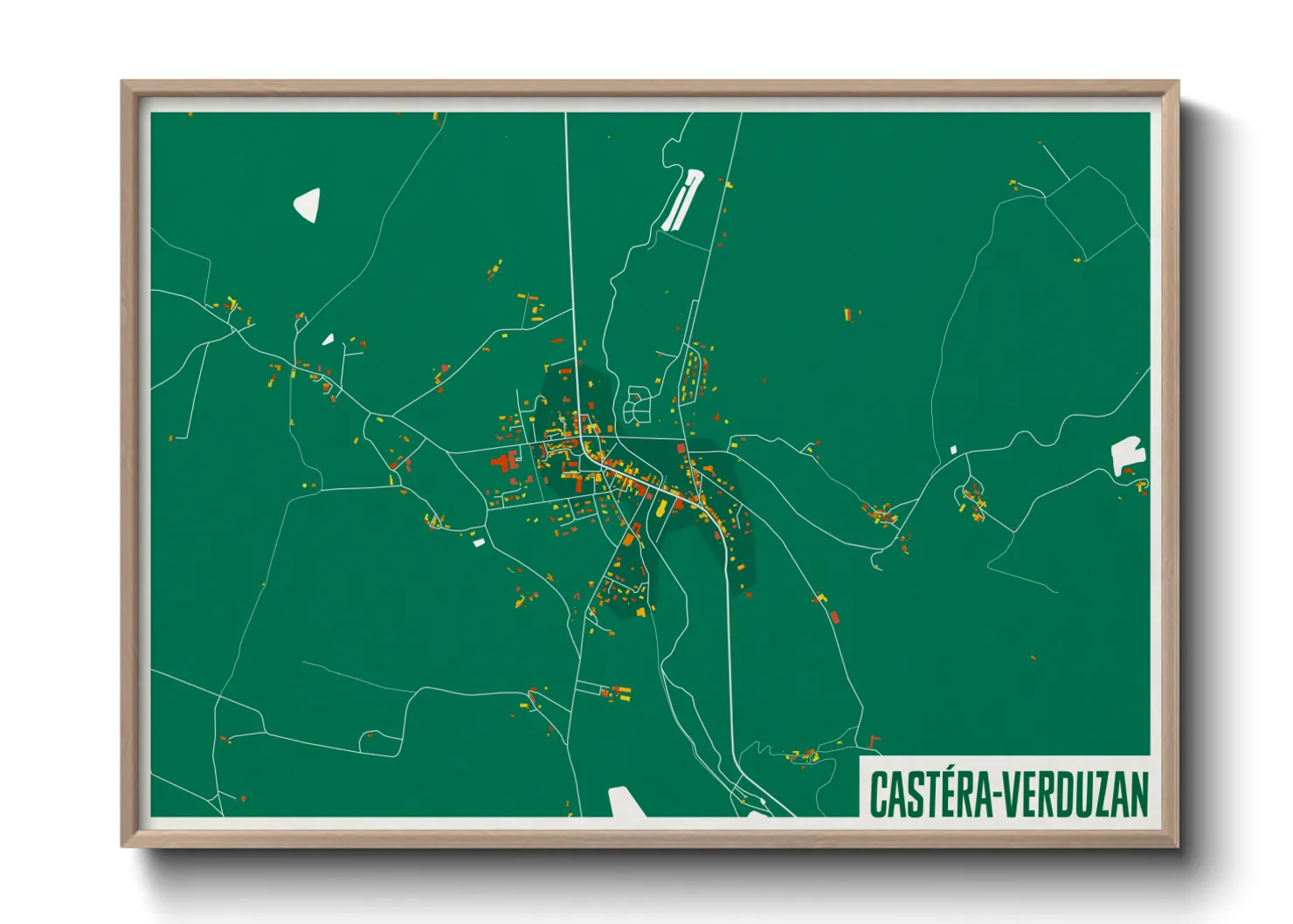 Une affiche de carte sur Castéra-Verduzan