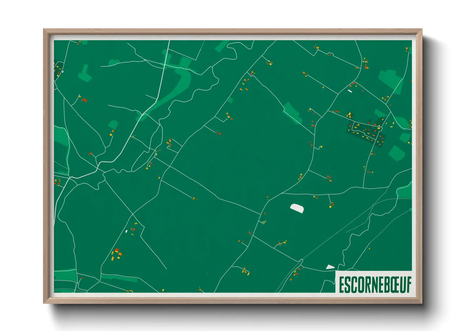 Une affiche de carte sur Escornebœuf