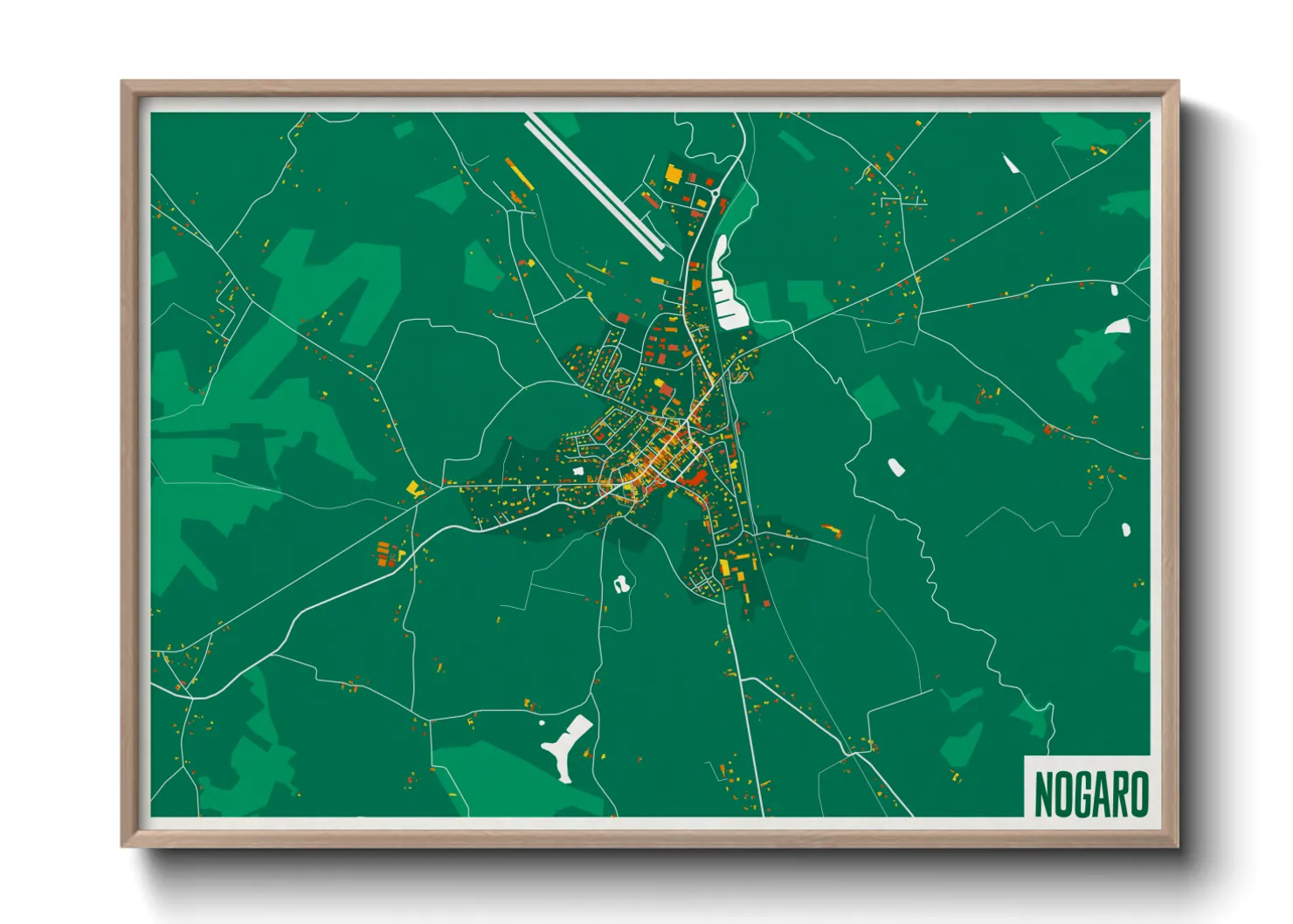 Une affiche de carte sur Nogaro