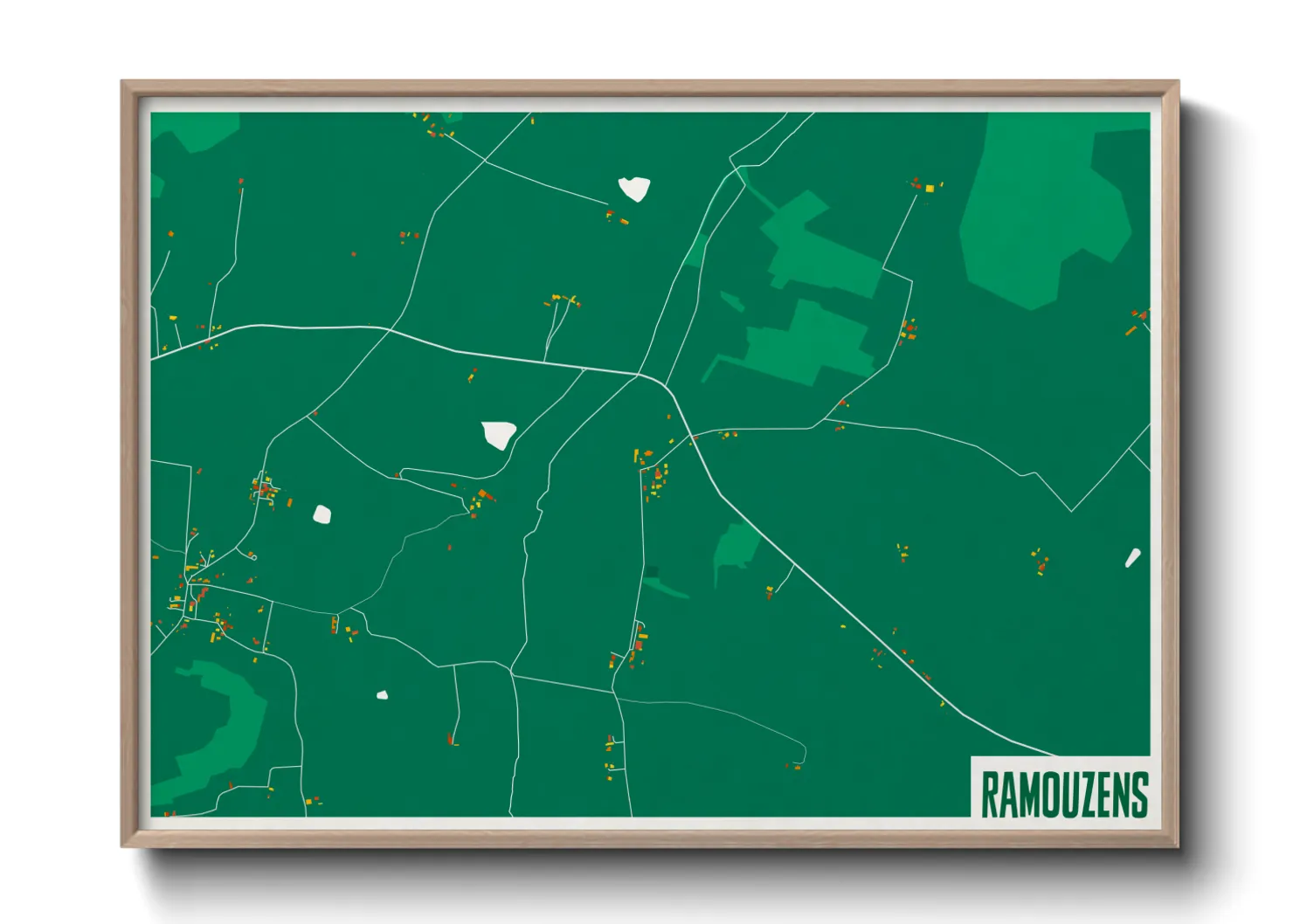 Une affiche de carte sur Ramouzens