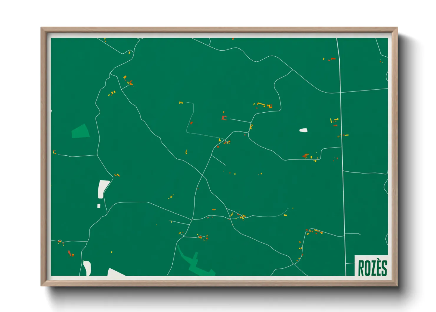 Une affiche de carte sur Rozès