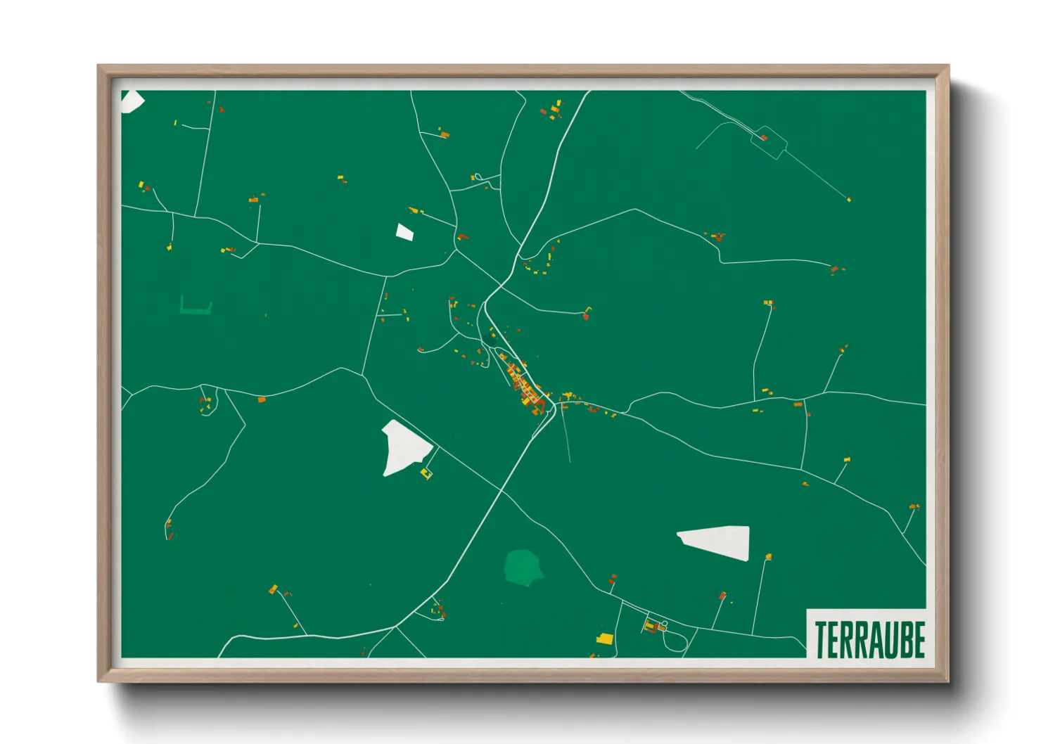 Une affiche de carte sur Terraube