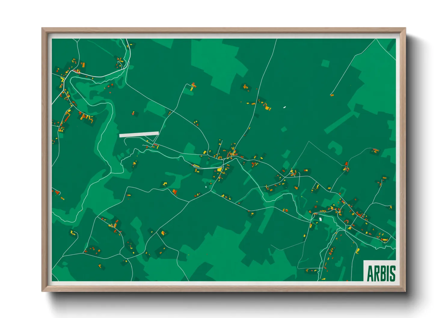 Une affiche de carte sur Arbis