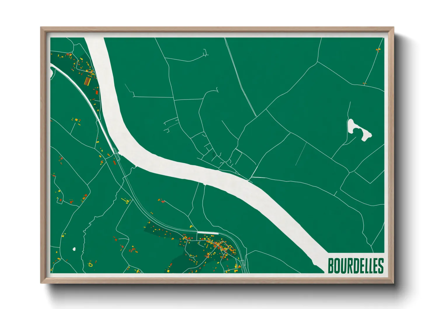 Une affiche de carte sur Bourdelles