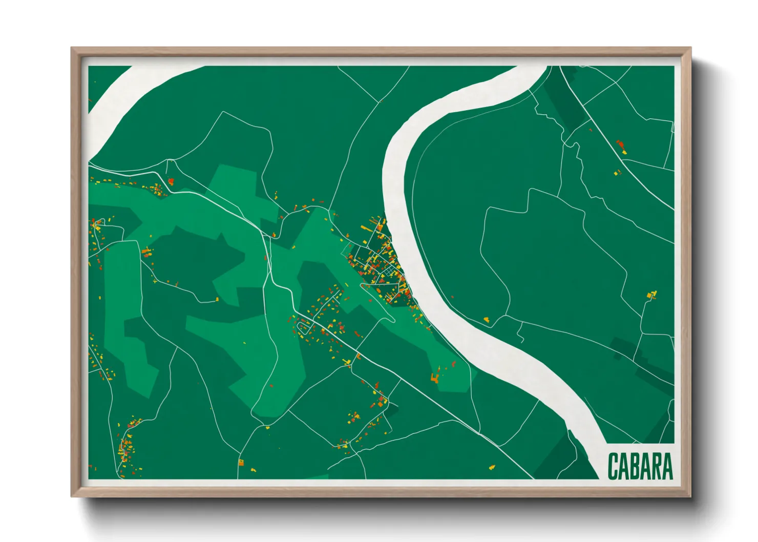 Une affiche de carte sur Cabara