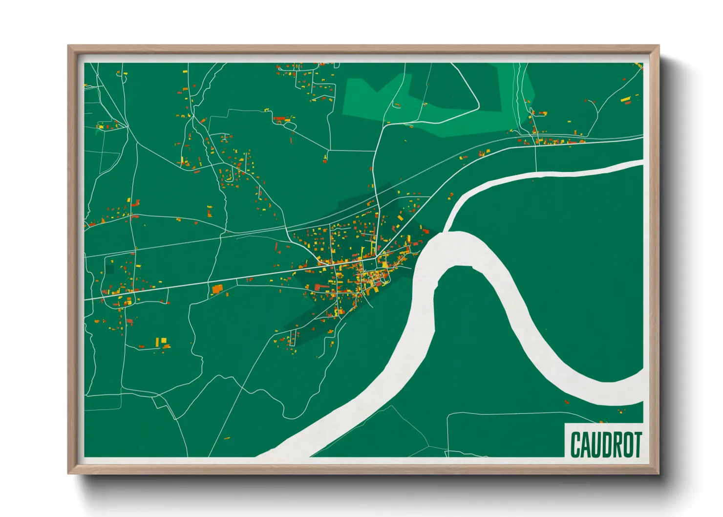 Une affiche de carte sur Caudrot