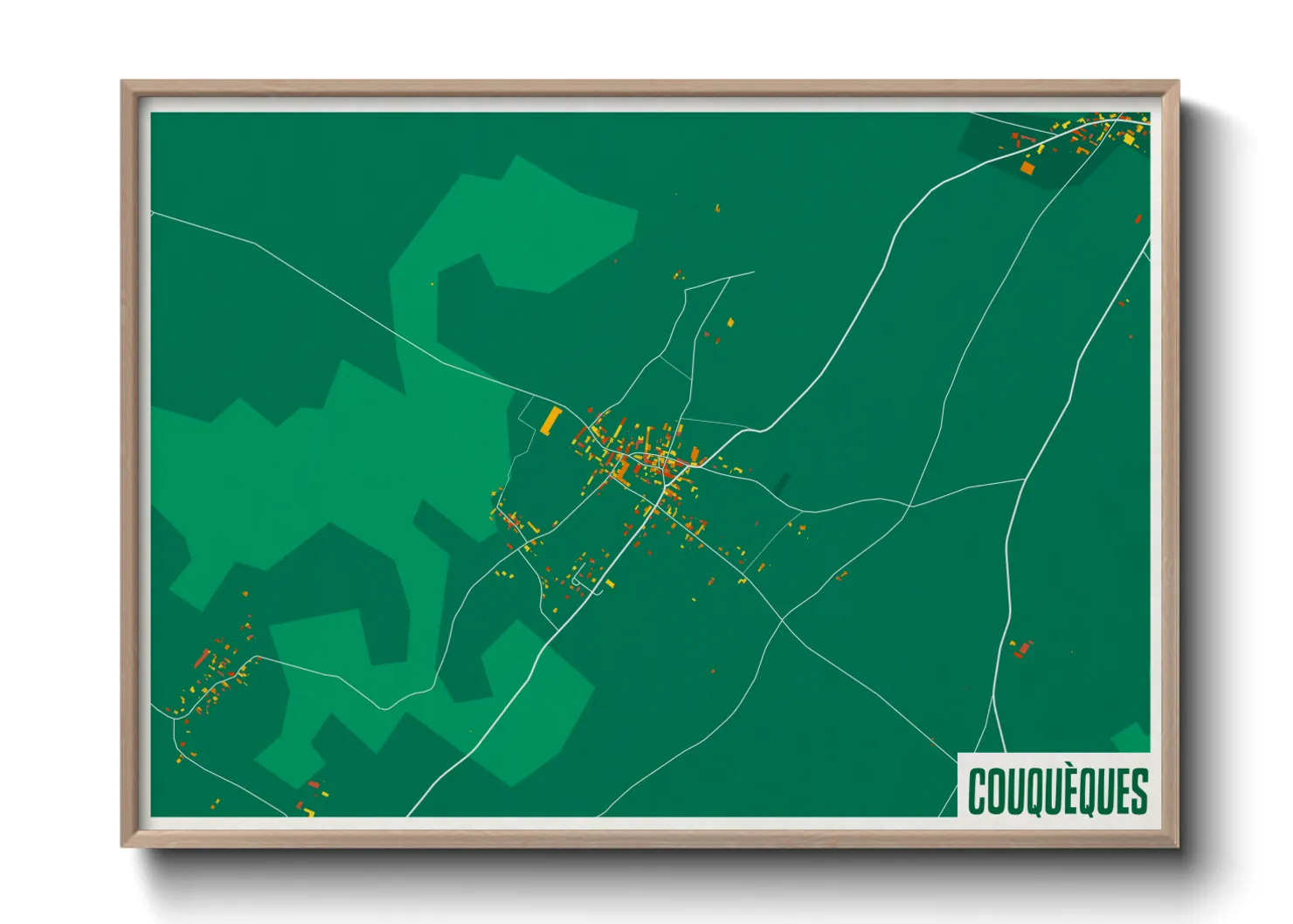 Une affiche de carte sur Couquèques