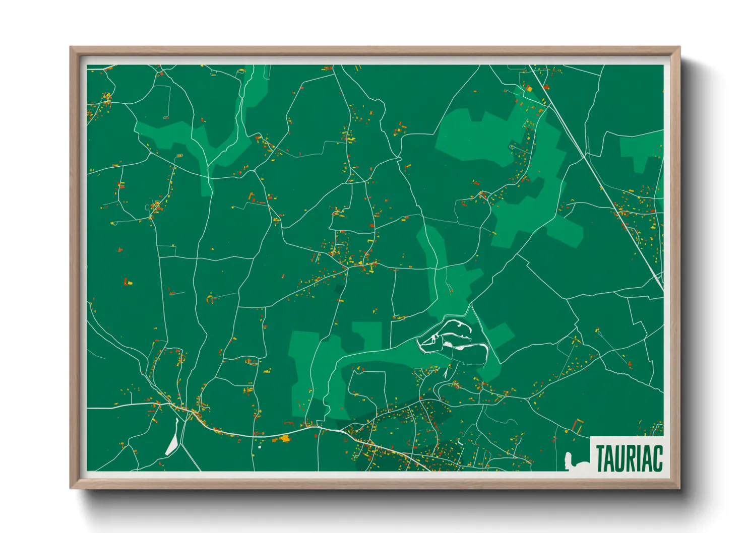 Une affiche de carte sur Tauriac