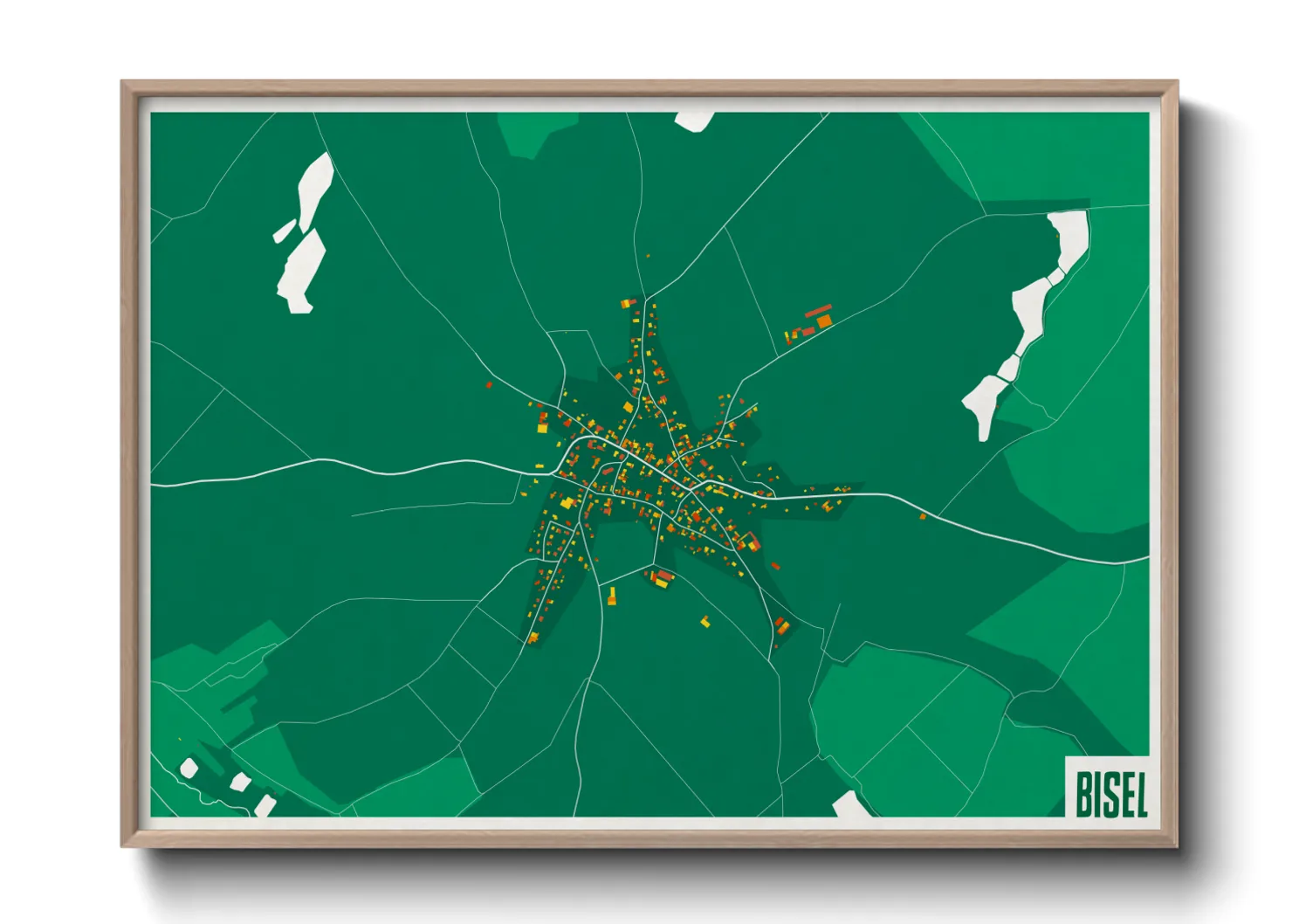 Une affiche de carte sur Bisel