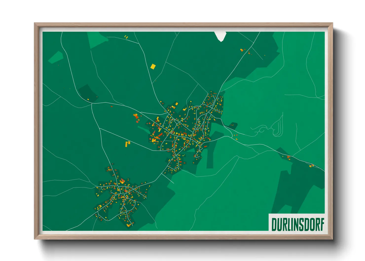 Une affiche de carte sur Durlinsdorf