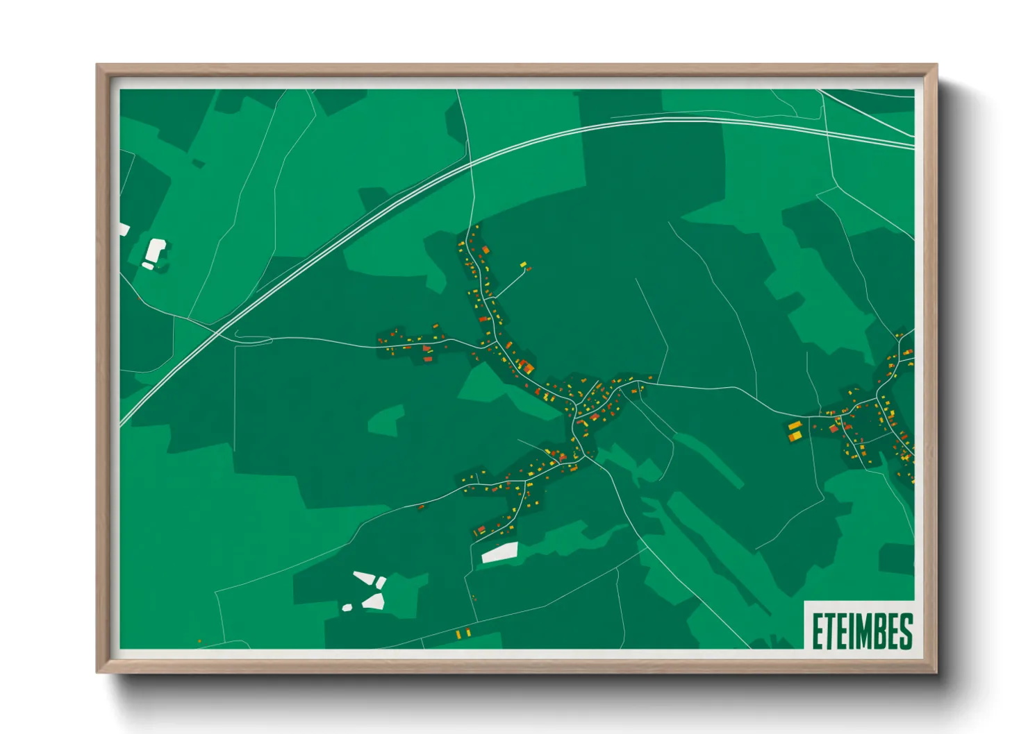 Une affiche de carte sur Eteimbes
