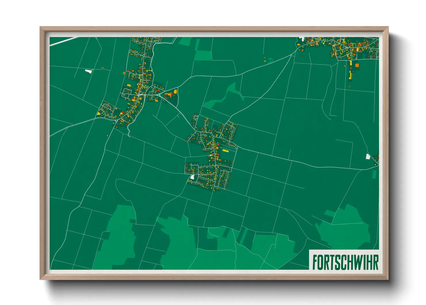 Une affiche de carte sur Fortschwihr