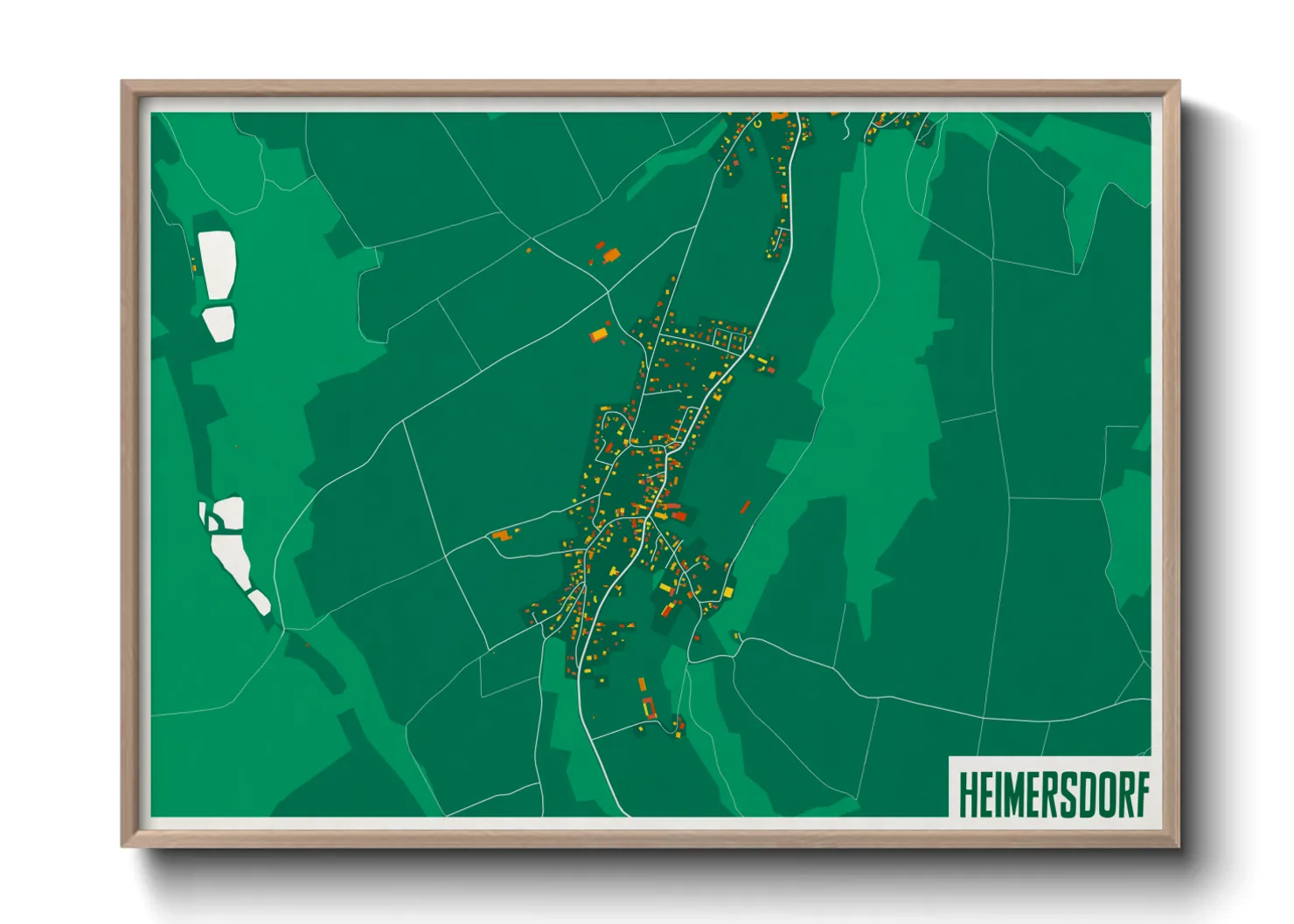 Une affiche de carte sur Heimersdorf