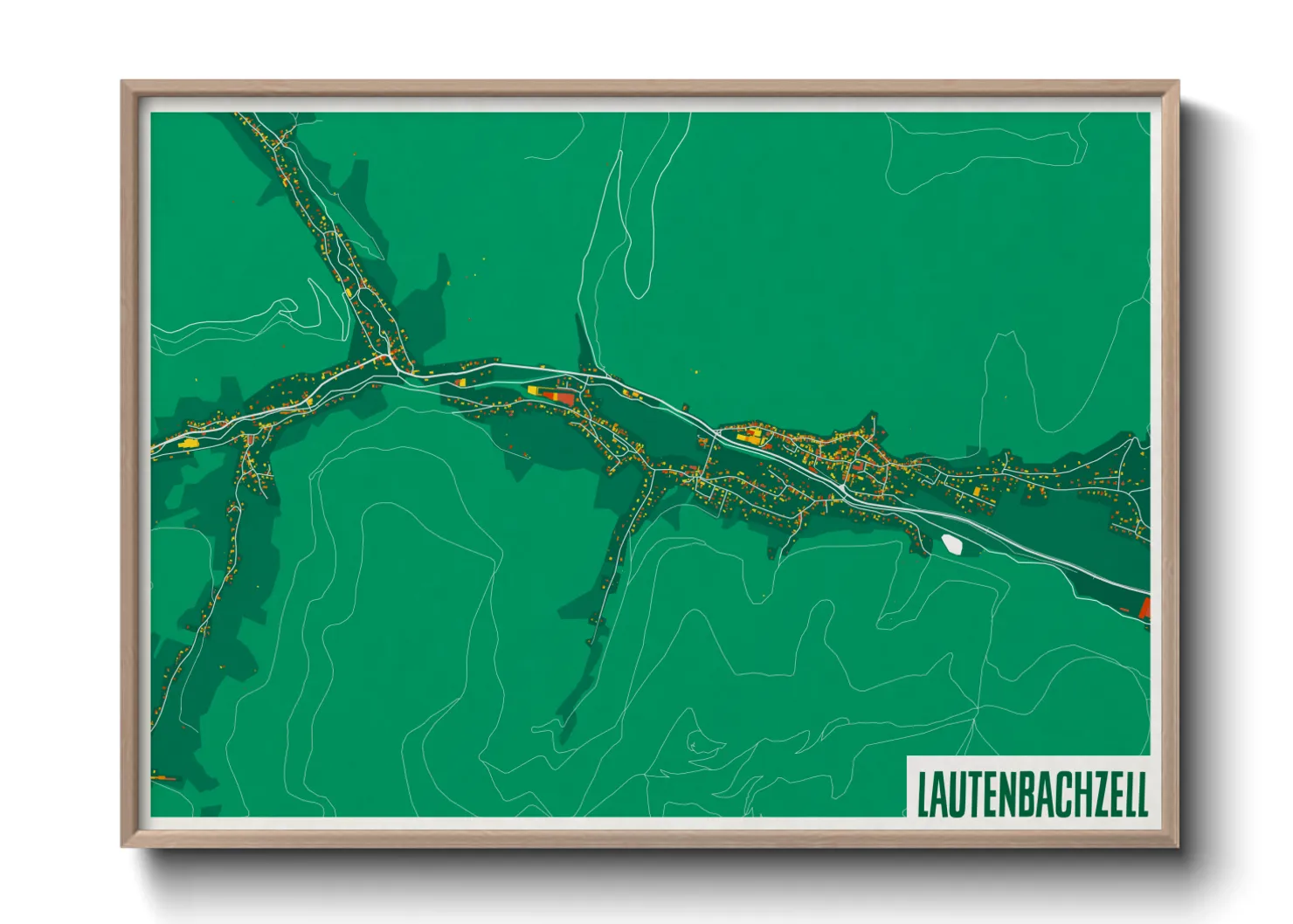 Une affiche de carte sur Lautenbachzell