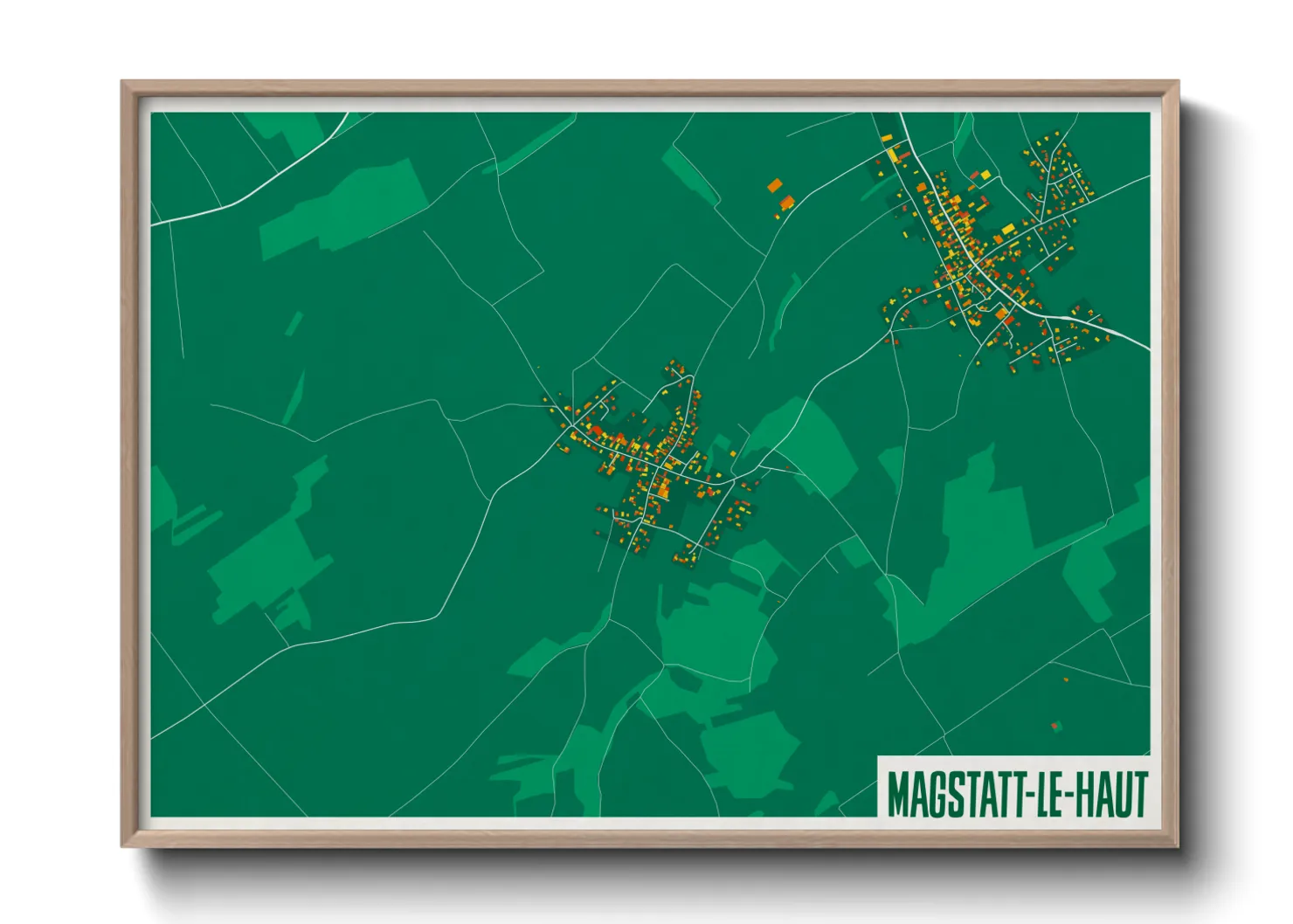 Une affiche de carte sur Magstatt-le-Haut