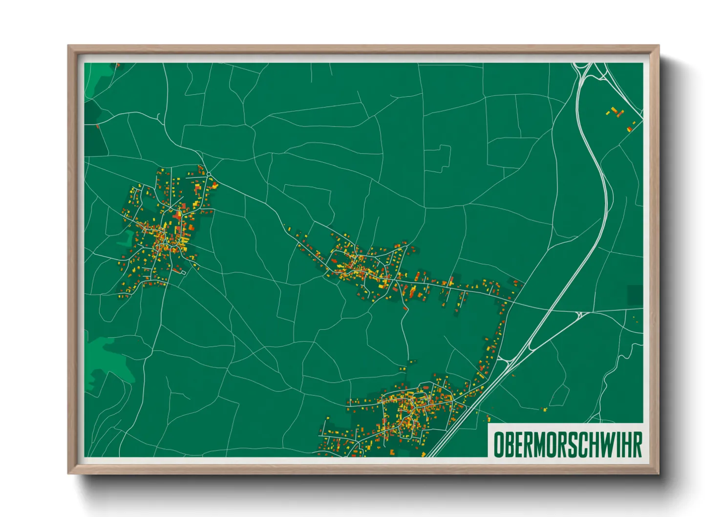 Une affiche de carte sur Obermorschwihr