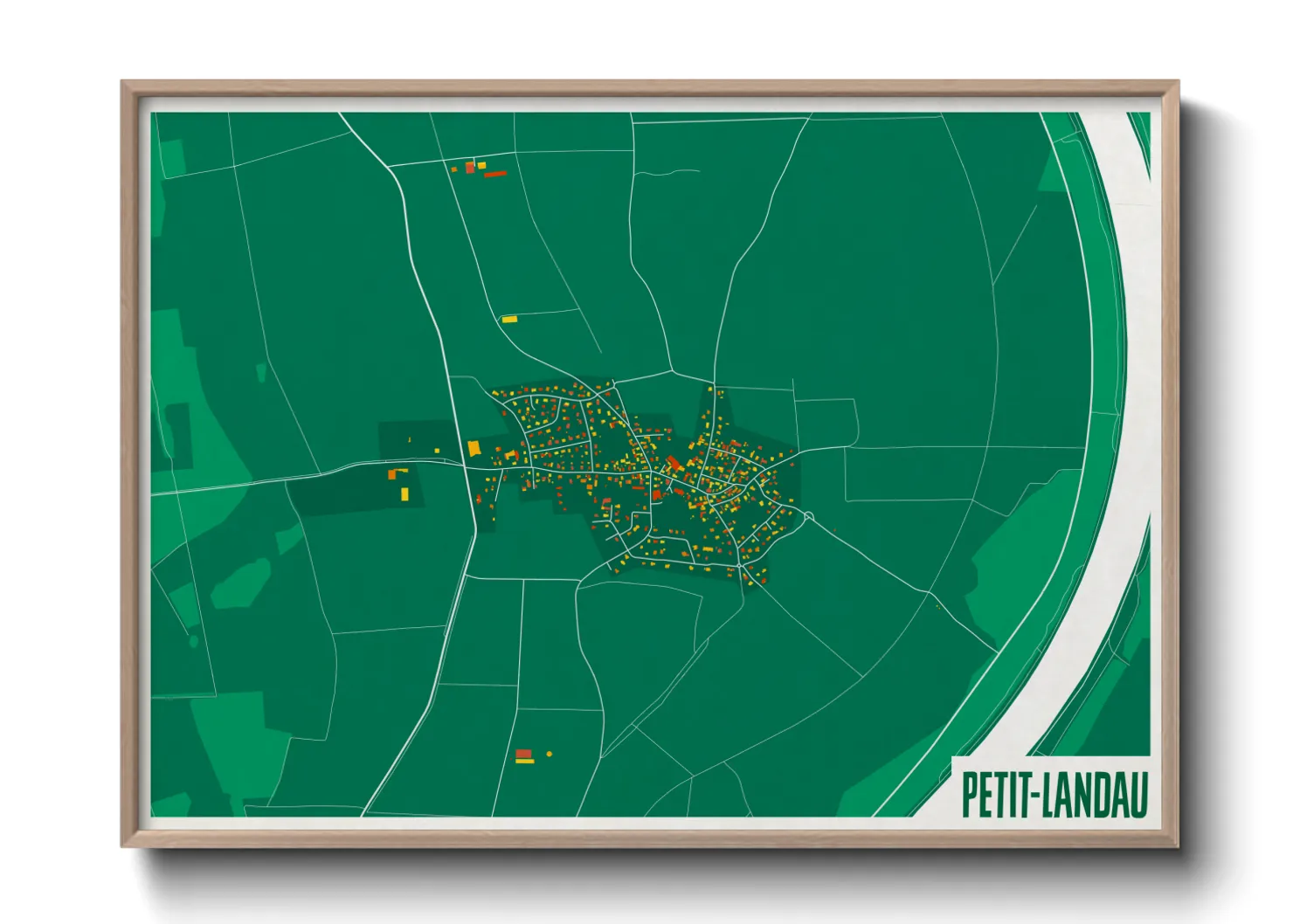 Une affiche de carte sur Petit-Landau