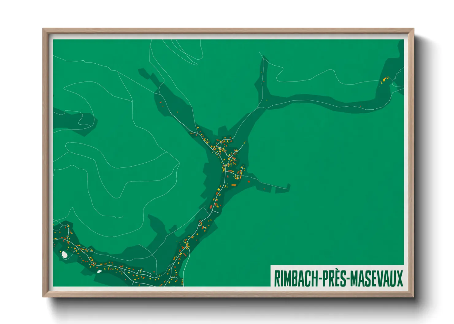Une affiche de carte sur Rimbach-près-Masevaux
