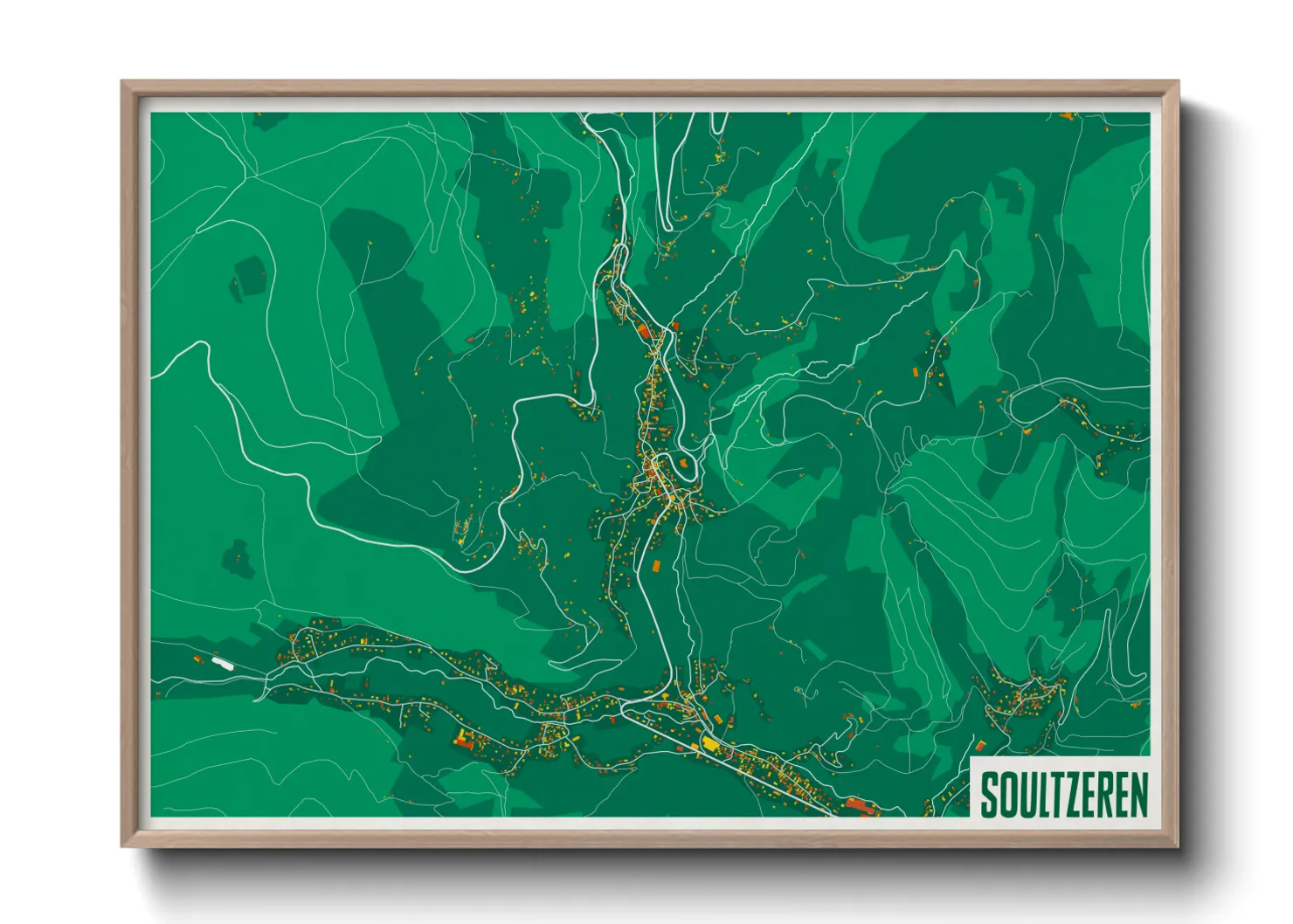 Une affiche de carte sur Soultzeren