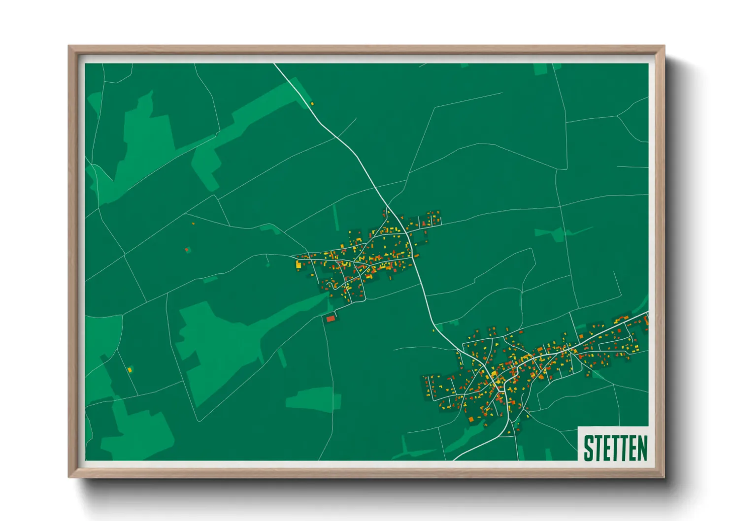 Une affiche de carte sur Stetten