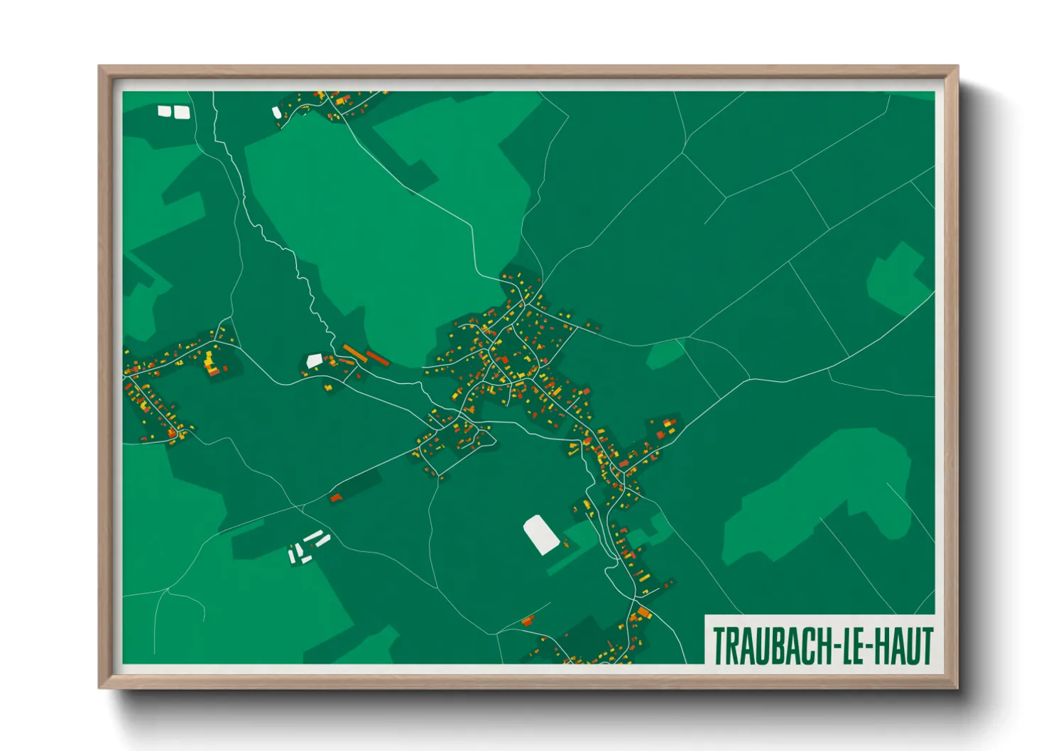 Une affiche de carte sur Traubach-le-Haut