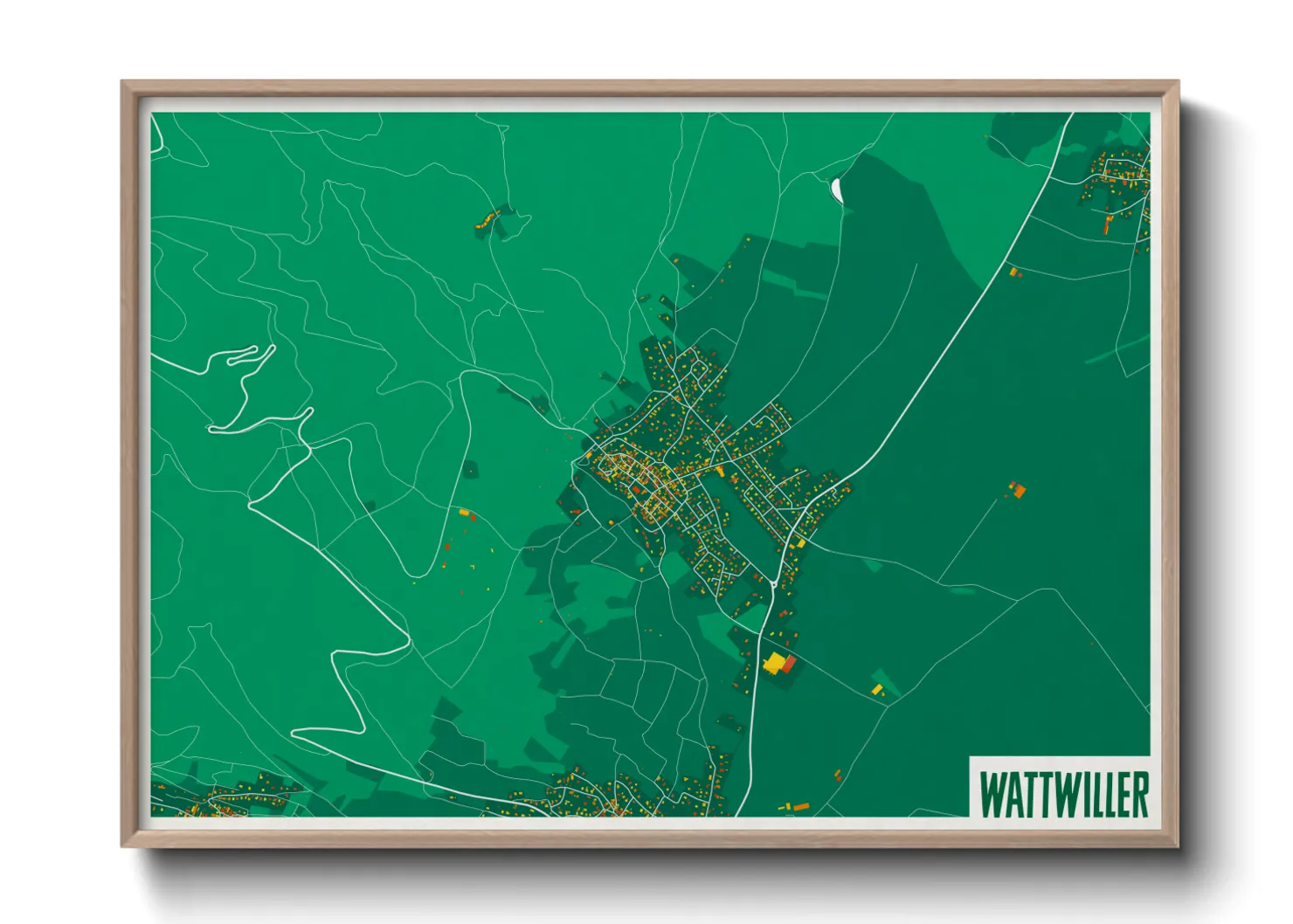 Une affiche de carte sur Wattwiller