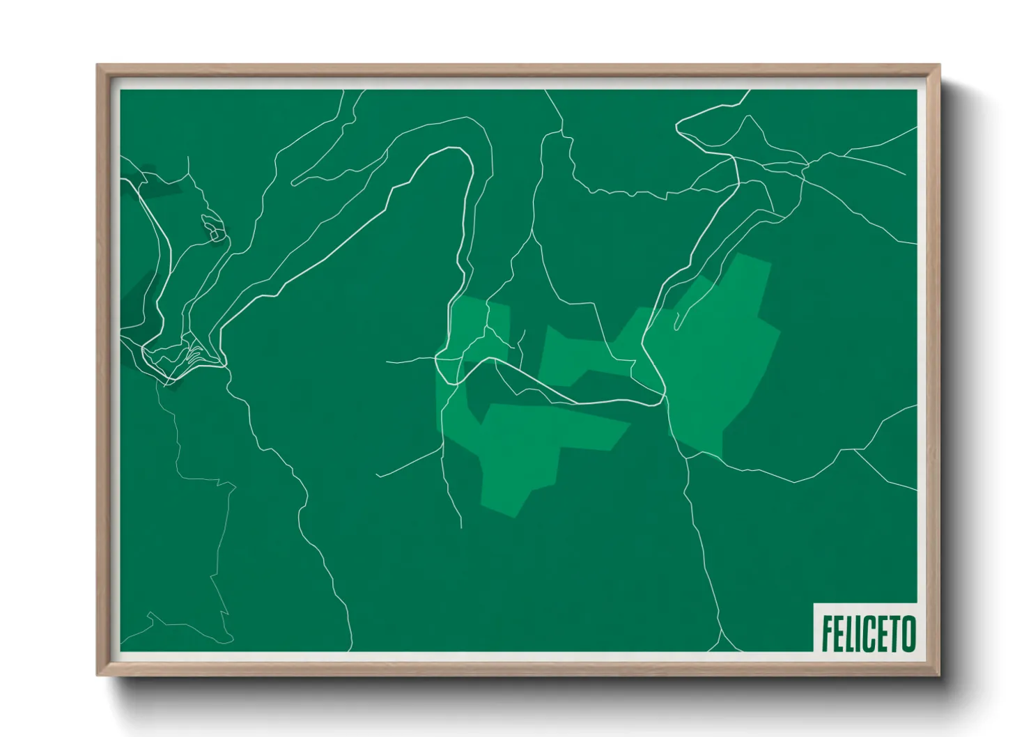 Une affiche de carte sur Feliceto
