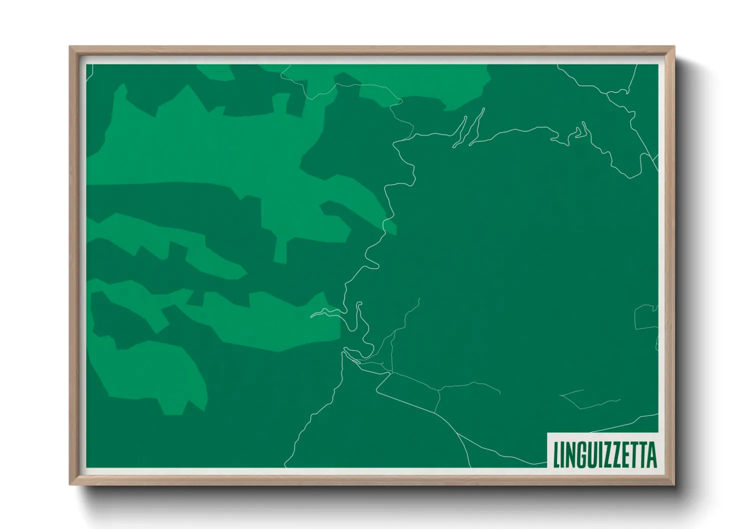 Une affiche de carte sur Linguizzetta