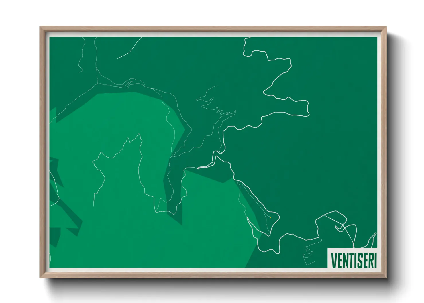 Une affiche de carte sur Ventiseri