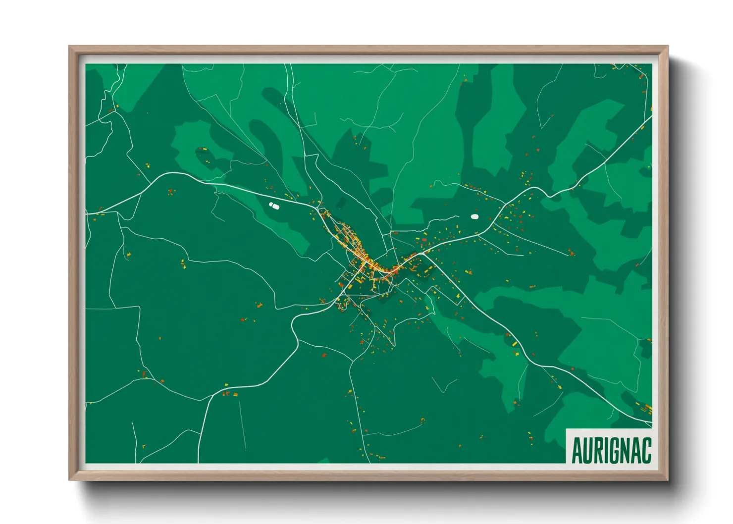 Une affiche de carte sur Aurignac