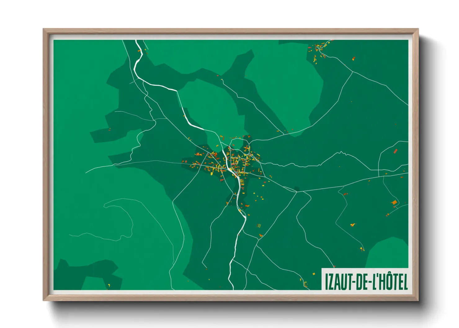 Une affiche de carte sur Izaut-de-l'Hôtel