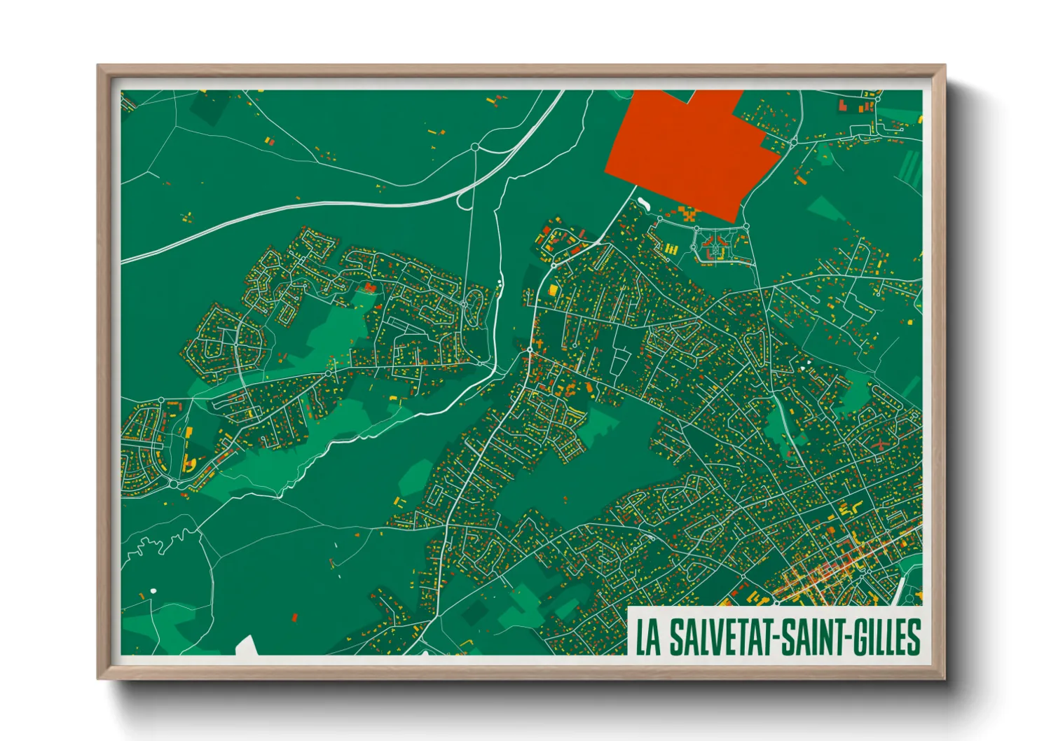 Une affiche de carte sur La Salvetat-Saint-Gilles