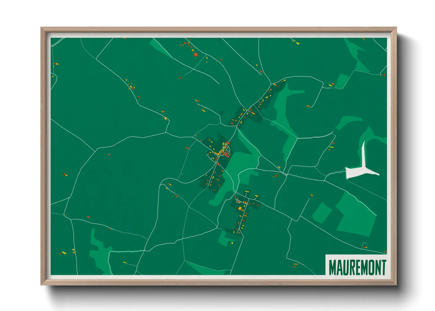 Une affiche de carte sur Mauremont
