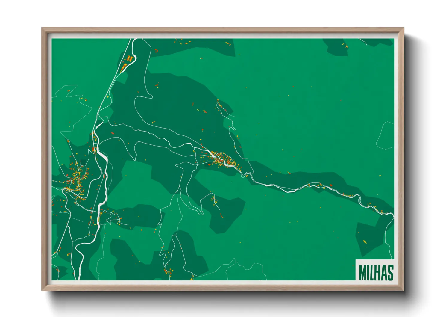 Une affiche de carte sur Milhas