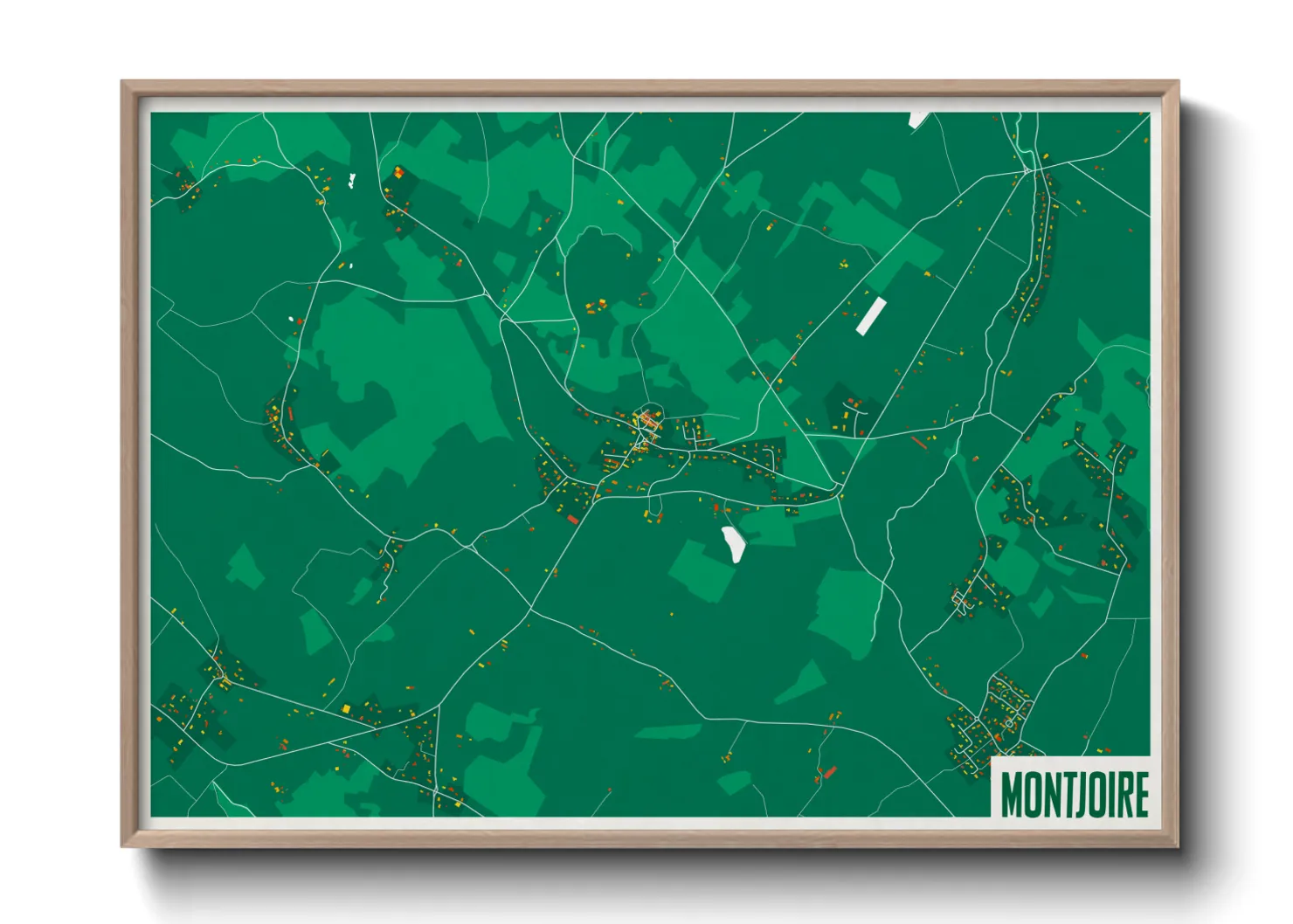Une affiche de carte sur Montjoire